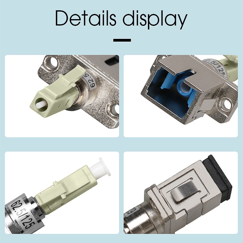 Đầu Nối Dây Cáp Quang Sc-Lc / Lc-Sc  ST Male to SC Female Hybrid Fiber Optic Adapter Converter Connector SM 9/125 Hybrid Adaptor