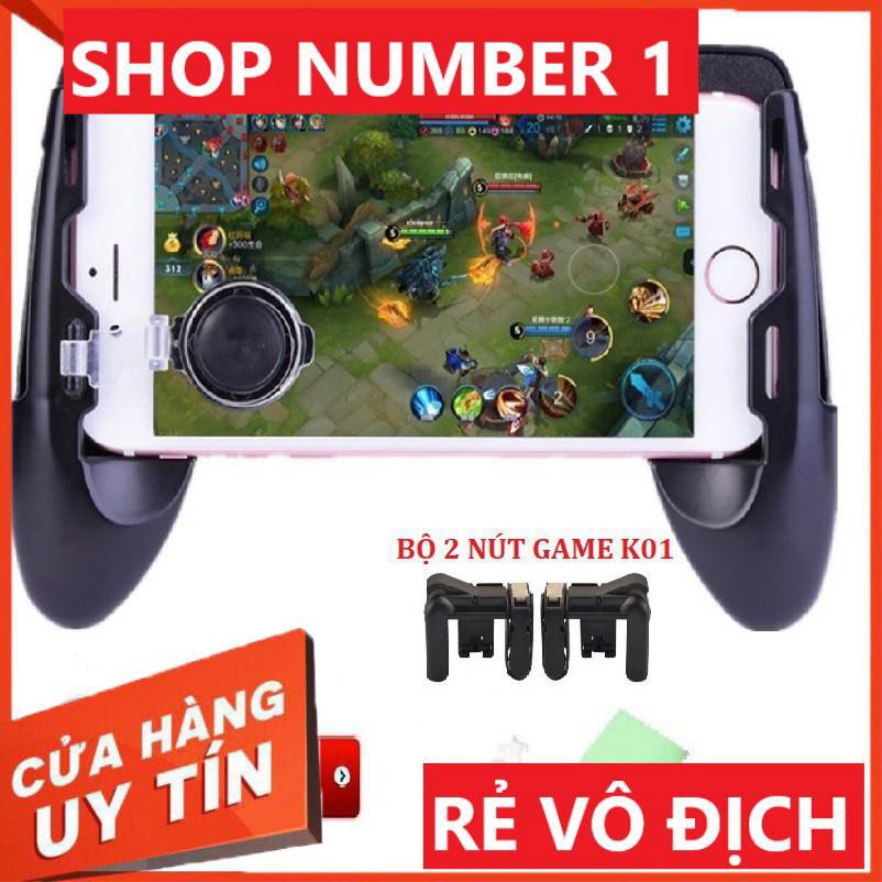 💥Bản Mới Nhất💥   Combo Tay cầm Chơi Game Liên Quân PUBG ROS tặng Bộ 2 nút bấm hỗ trợ chơi PUBG K01 💥 SIÊU HOT💥