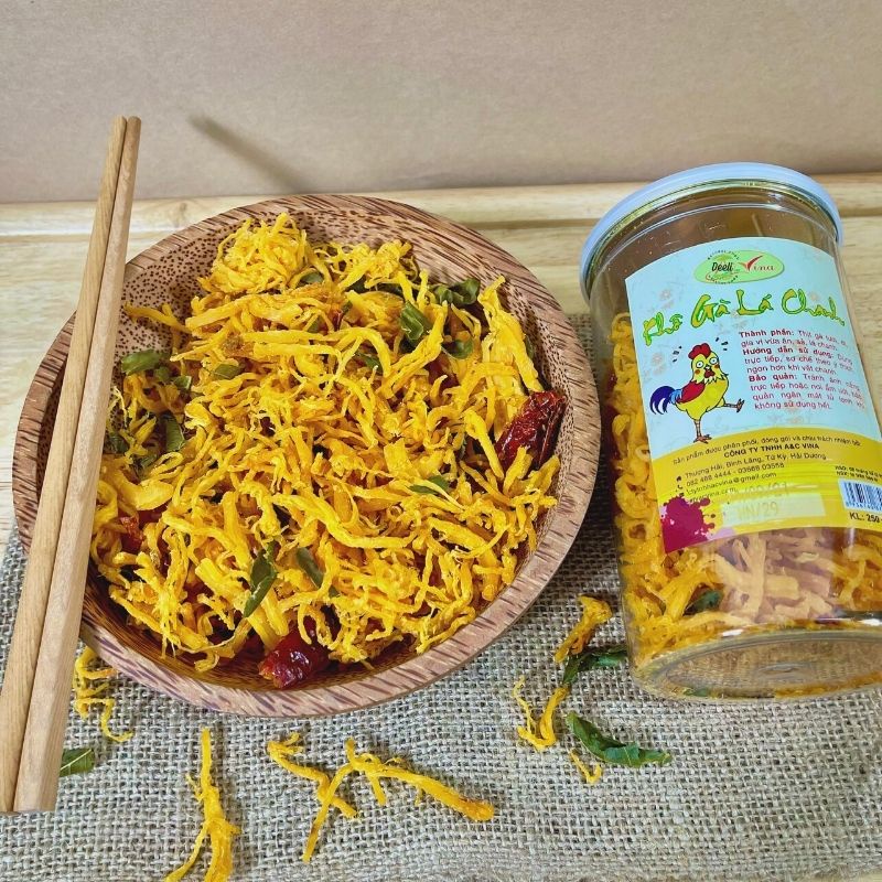 Khô gà lá chanh chuẩn vị 250g đồ ăn vặt Deelifood | BigBuy360 - bigbuy360.vn
