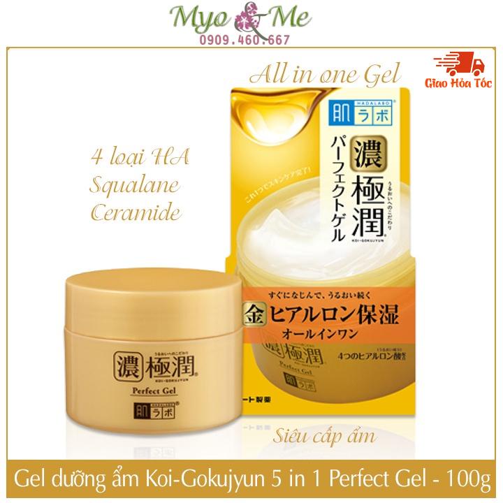 Kem dưỡng da Hada Labo Gokujyun Perfect Gel 5 in 1 màu vàng