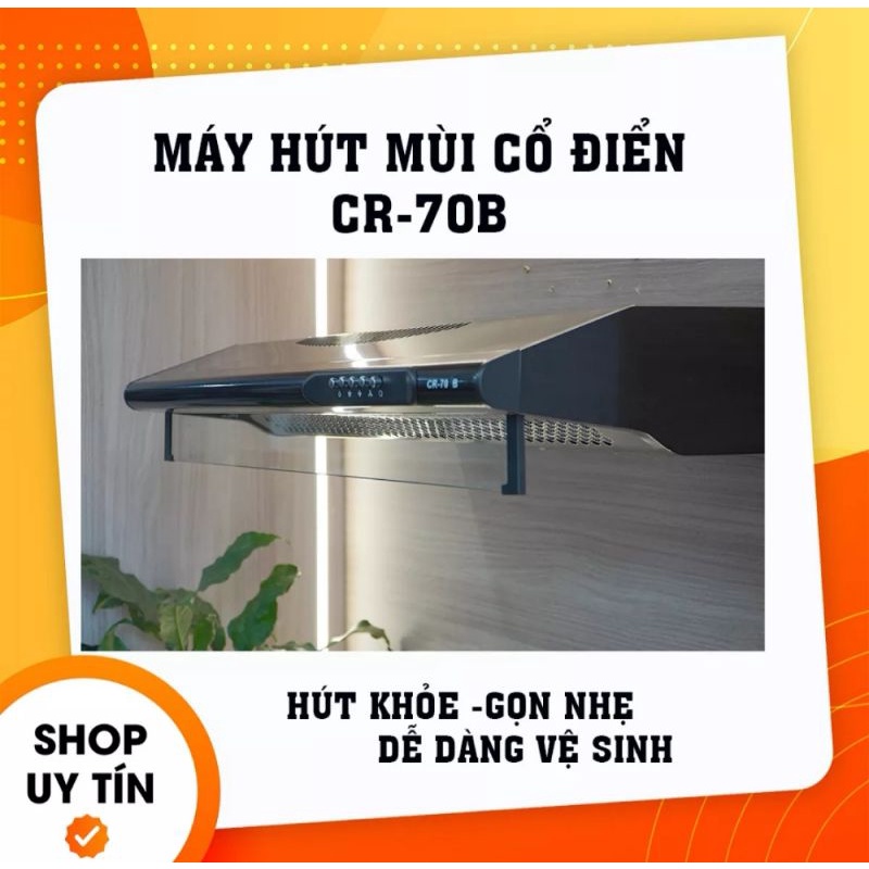 Máy Hút Mùi Cổ Điển Âm Tủ Capri CR-70B - Hàng Chính Hãng, Sản Xuất Theo Tiêu Chuẩn Châu Âu