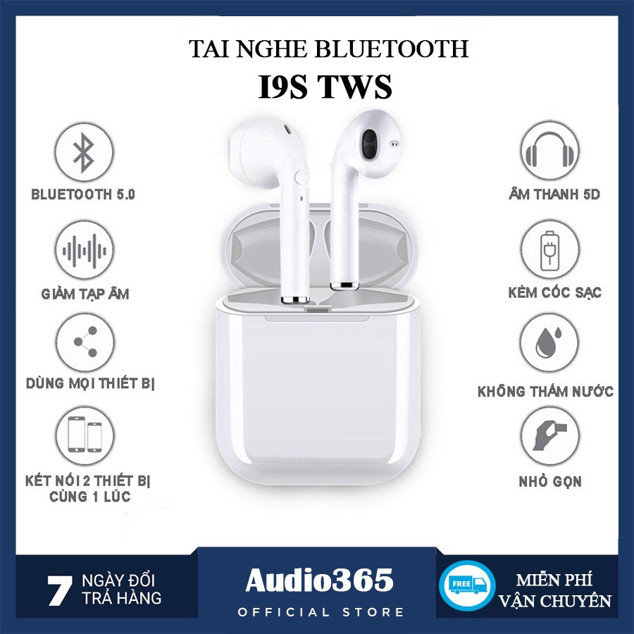 Tai Nghe Bluetooth Không Dây I9S TWS Âm Thanh Cực Hay - Tương thích cả Adnroid &amp; IOS