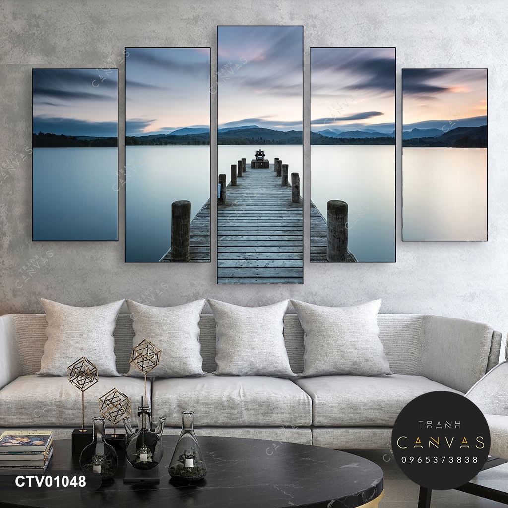 Tranh Canvas Bộ 5 tấm - Treo Phòng Khách