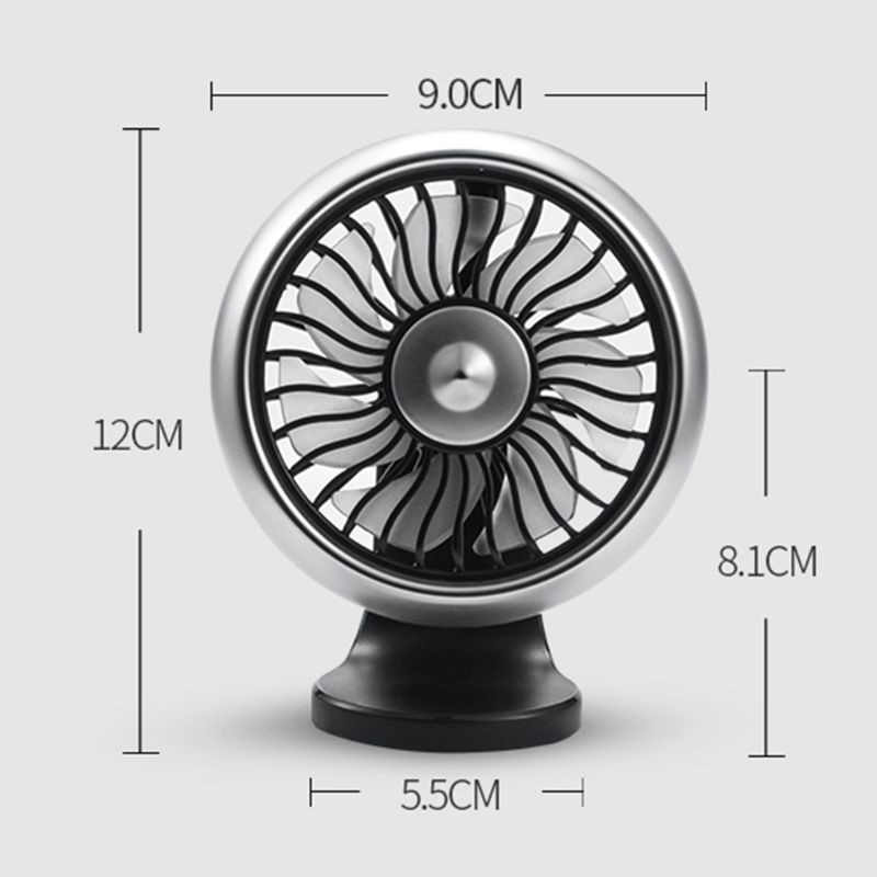 SUN Electric Car Fan For Car Air Vent Mounted Car Auto Powerful Cooling Air Fan