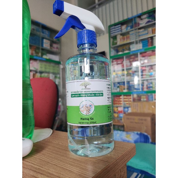 rửa tay khô hương sả chai lớn 500ml