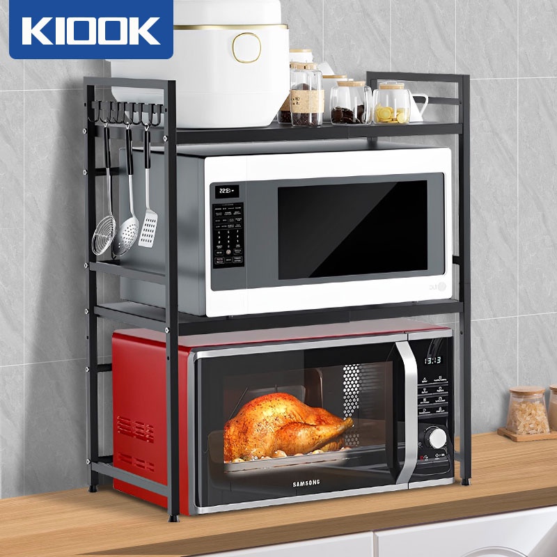 Kệ Lò Vi Sóng 2-3 Tầng Kệ Nhà Bếp Đa Năng kích thước có thể điều chỉnh Kệ Để đồ gia dụng nhà bếp kệ để đồ