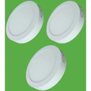 Bộ 3 đèn led mâm nổi ốp trần 18w tròn ánh sáng trắng