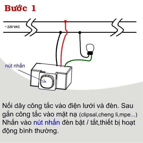 Hạt công tắc điều khiển từ xa RC1S RF 315Mhz