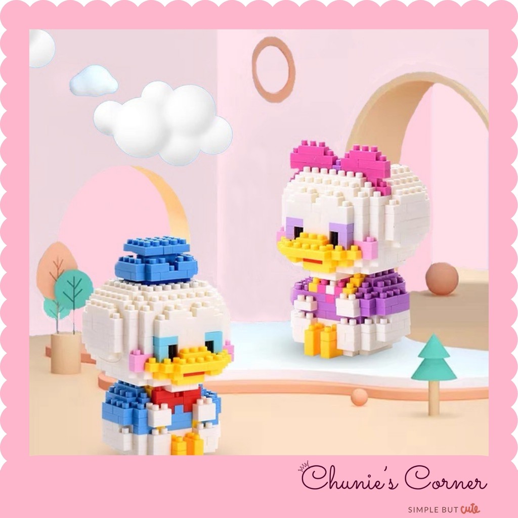 [Chunie] Mini Blocks- Đồ Chơi Mô Hình Lắp Ghép DIY Nhân Vật Hoạt Hình Disney Decor Cute