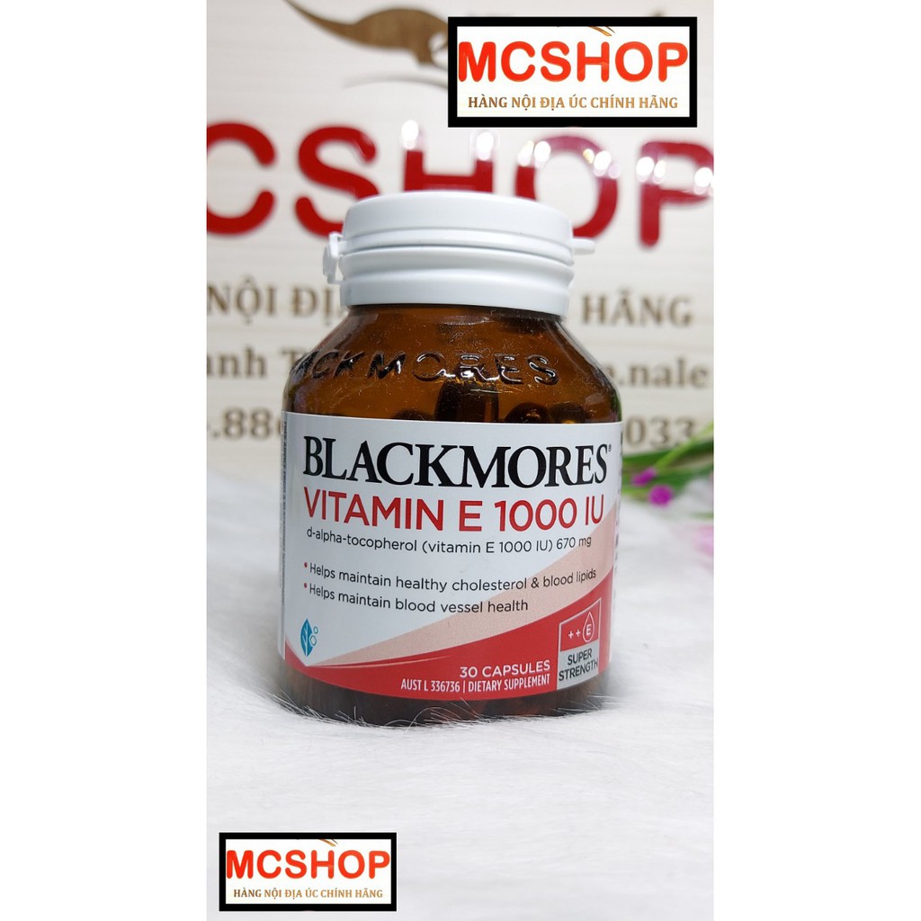 VITAMIN E BLACKMORE ÚC 1000IU lọ 30 viên/100 viên