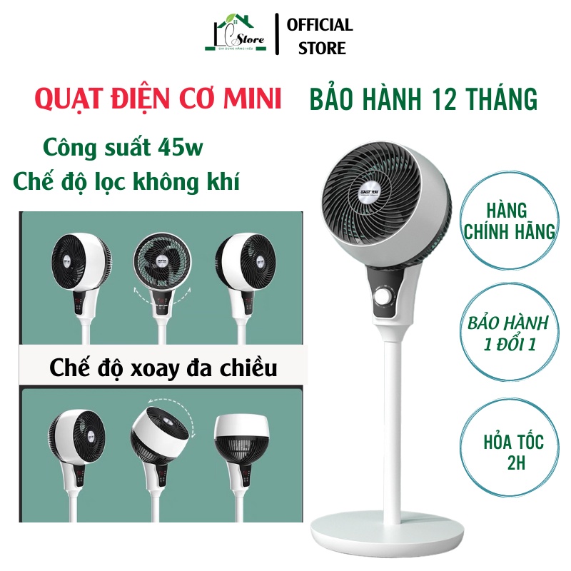 Quạt cây đứng cao cấp chính hãng Kaisa Villa, quạt điện cơ có điều khiển công nghệ đối lưu  bảo hành 12 tháng