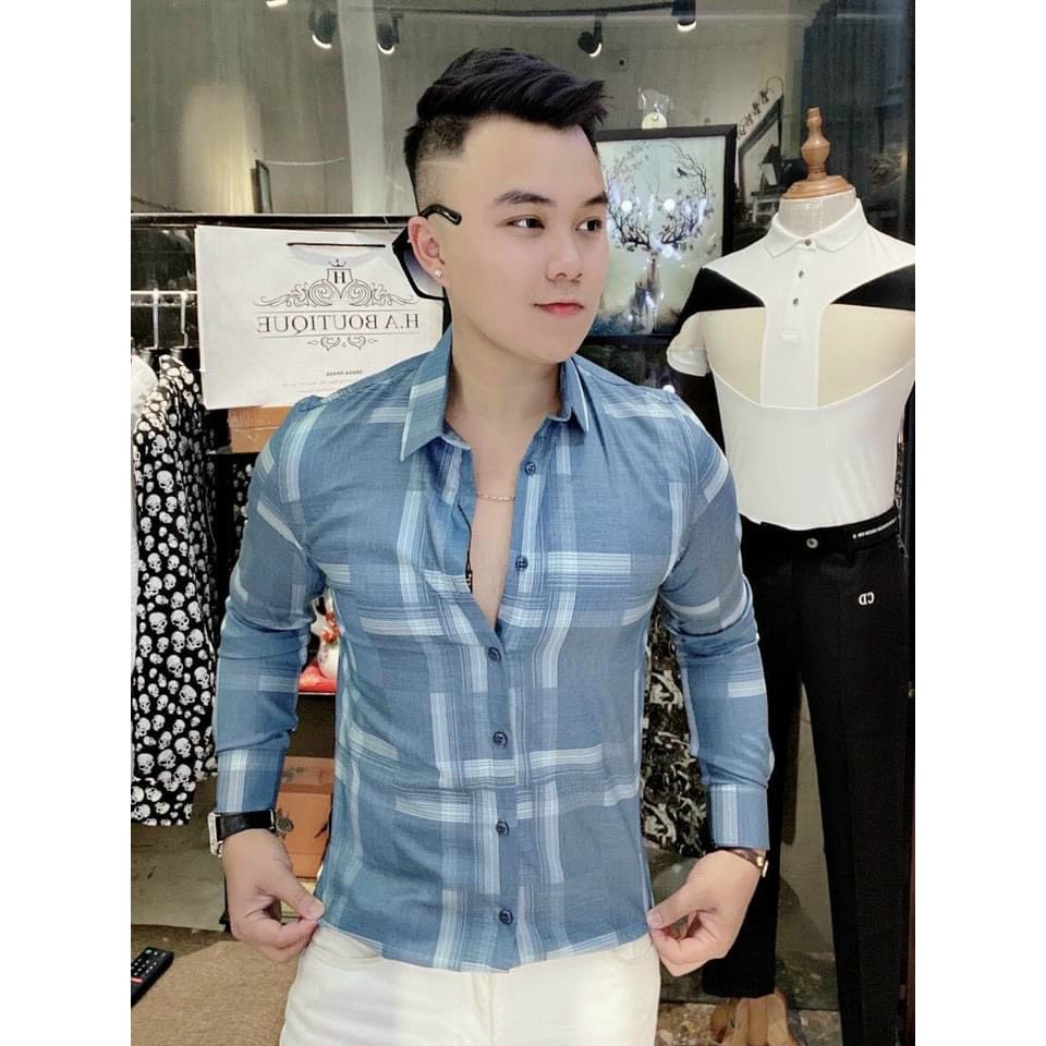 TN Store - Áo sơm mi Nam tay dài caro dệt cao cấp, form chuẩn, hàng đẹp - New Hot | BigBuy360 - bigbuy360.vn