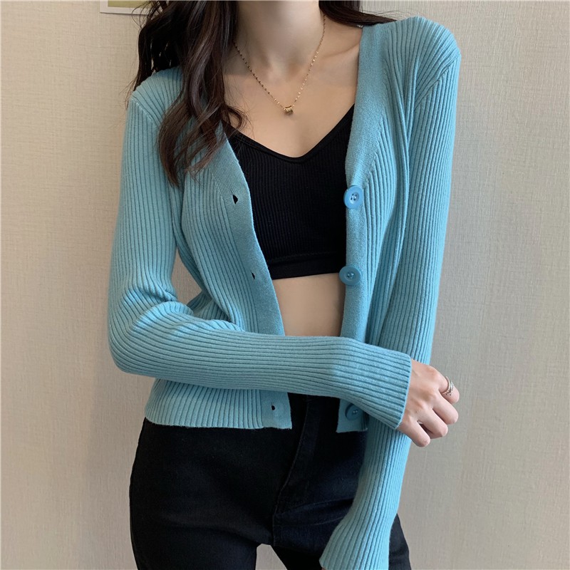 Áo Khoác Cardigan nữ cổ tim cực xinh