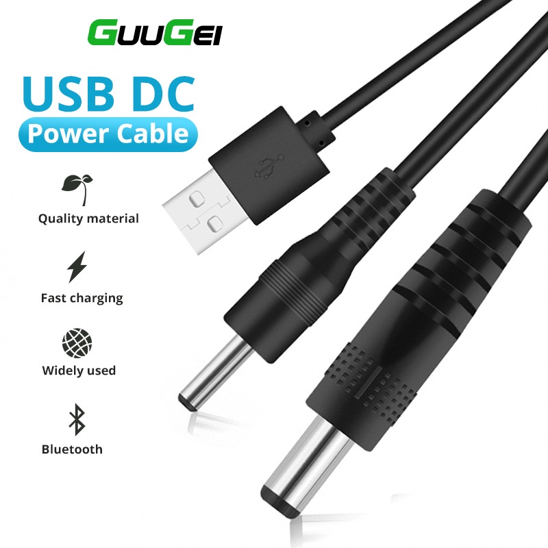 Dây cáp GUUGEI nối nguồn DC 5.5x2.5mm/ 3.5x1.35mm dành cho bộ định tuyến wifi