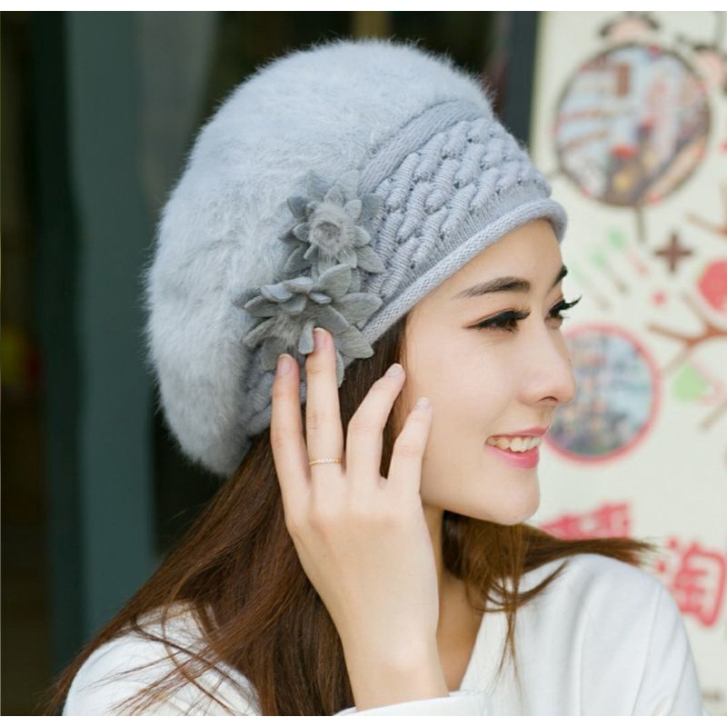 Nón mũ len bere nữ thời trang Hàn Quốc