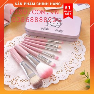 Bộ cọ trang điểm Hello Kitty 7 cây hộp thiếc