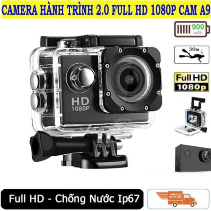 Camera hành trình 2.0 FULL HD 1080P Cam A9- LƯU TRỮ 64GB - Camera hành trình chống nước - camera hành trình xe máy phượt
