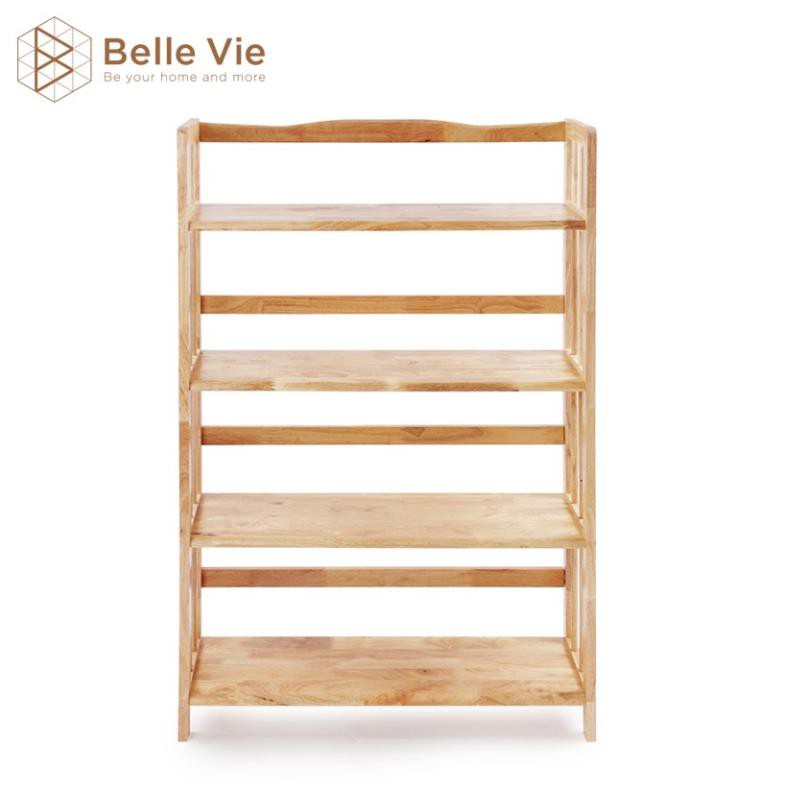 [SALE SỐC] Kệ Sách 4 Tầng BELLEVIE Kệ Gỗ Decor Lắp Ráp Đơn Giản Tiện Dụng Bookshelf 4F Natural x 80Cm [Freeship 10k]