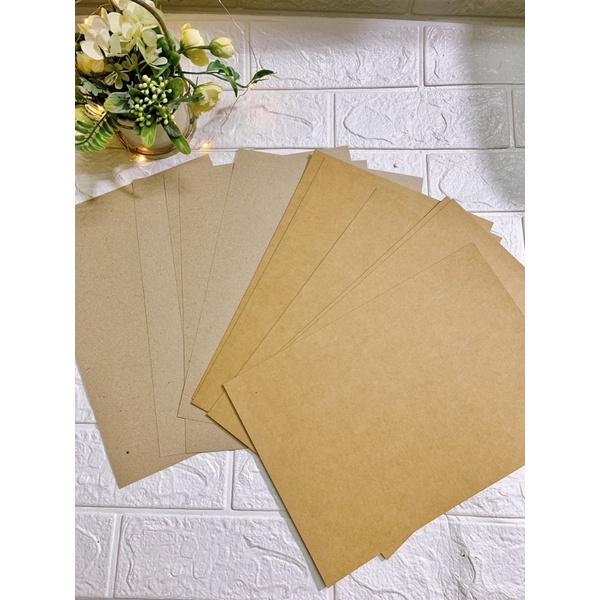 Giấy Kraft khổ a4 dùng để làm đồ handmade- Định lượng 200gsm- 250gsm