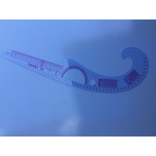 Bộ 2 thước cây đao và thước cong góc vuông hỗ trợ vẽ may
