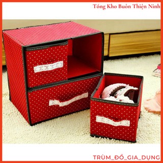 TỦ VẢI ĐỰNG ĐỒ 2 TẦNG 3 NGĂN MINI