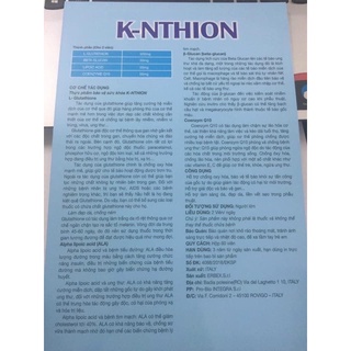 ✅[CHÍNH HÃNG] K-NTHION V HỖ TRỢ ĐẸP DA