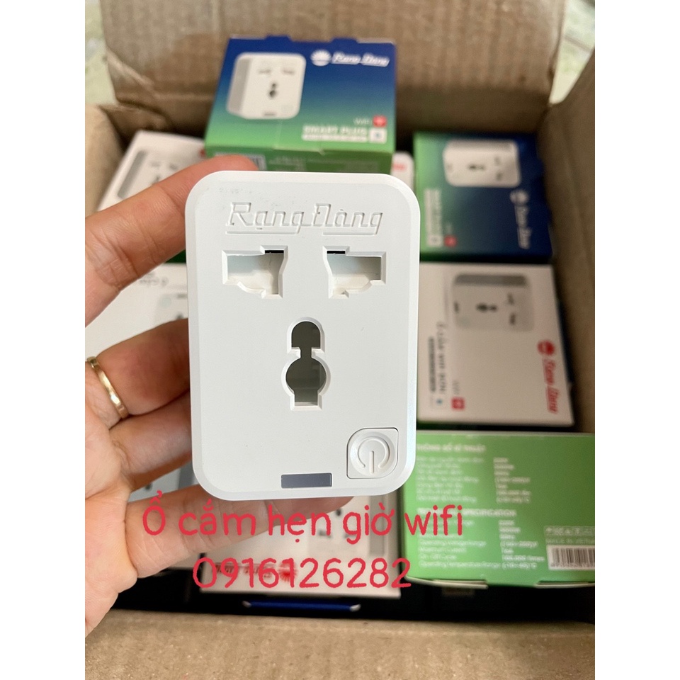 Ổ Cắm Thông Minh 16A - Ổ Cắm Wifi Rạng Đông 3500W - Chức Năng Hẹn Giờ, Điều Khiển Từ Xa - Bảo Hành 1 Năm