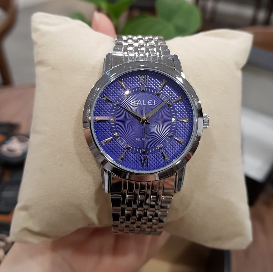 Đồng hồ nam Halei dây thép lụa bạc cao cấp chống nước chống xước tuyệt đối Tony Watch 68