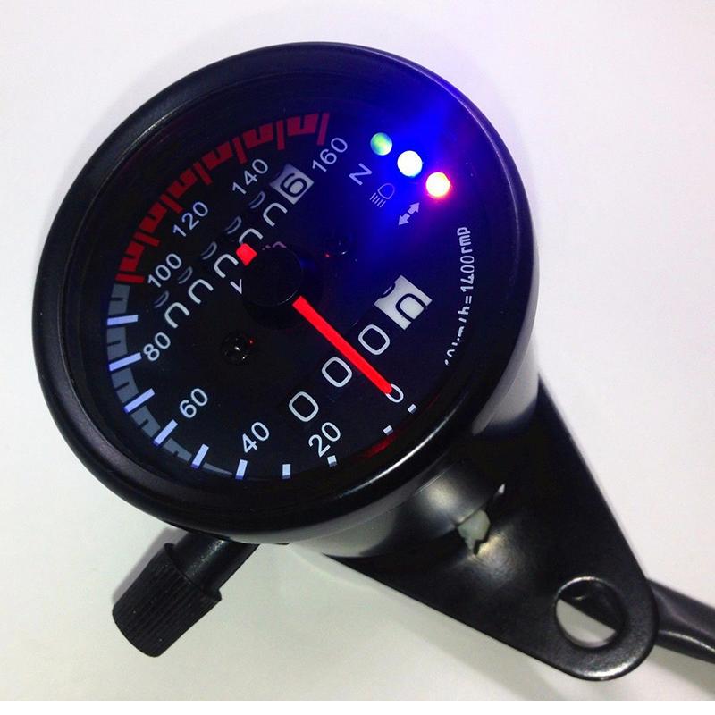 Đèn nền LED Tín hiệu Xe máy Công tơ mét Đồng hồ đo tốc độ Cafe Racer KM / H