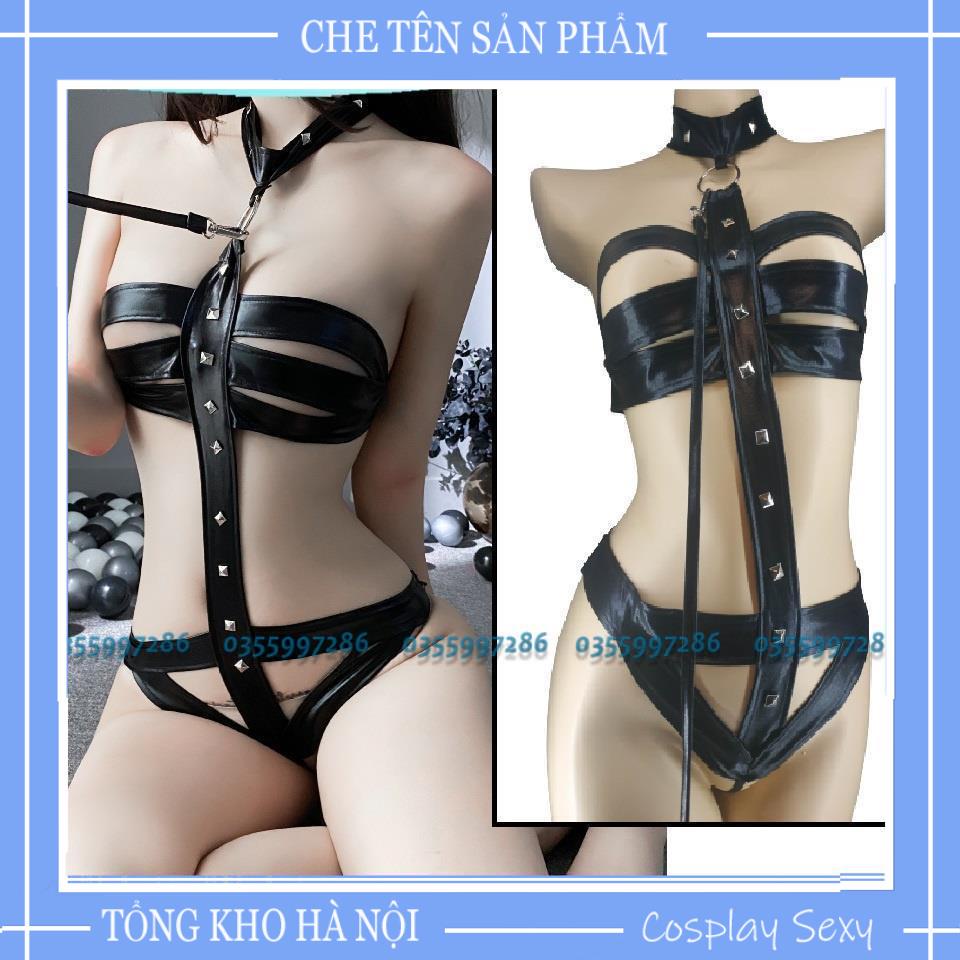 Set Bikini Da Sexy Kèm Xích Cổ Bộ Đồ Lót Gợi Cảm Phong Cách Cá Tính, Mạnh Mẽ, Độc Đáo Da001 TKVN