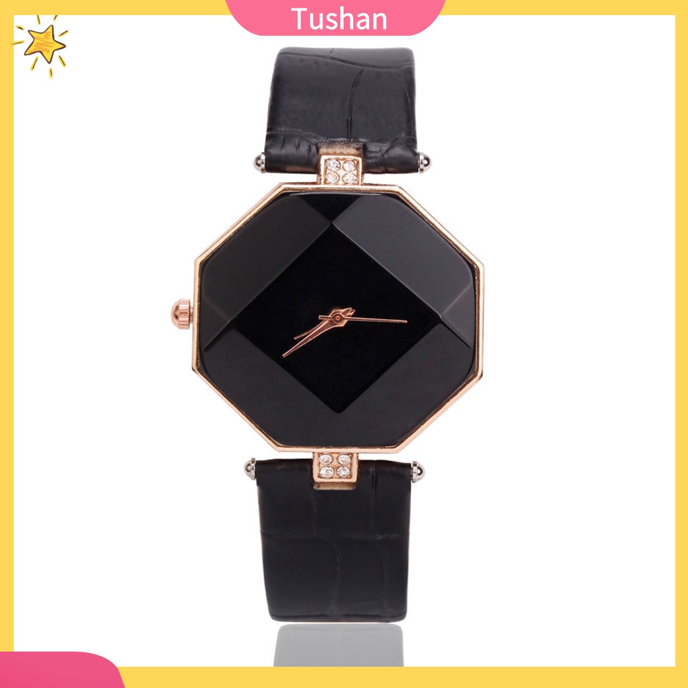 Đồng hồ dây giả da kiểu dáng thời trang phong cách dành cho nữ