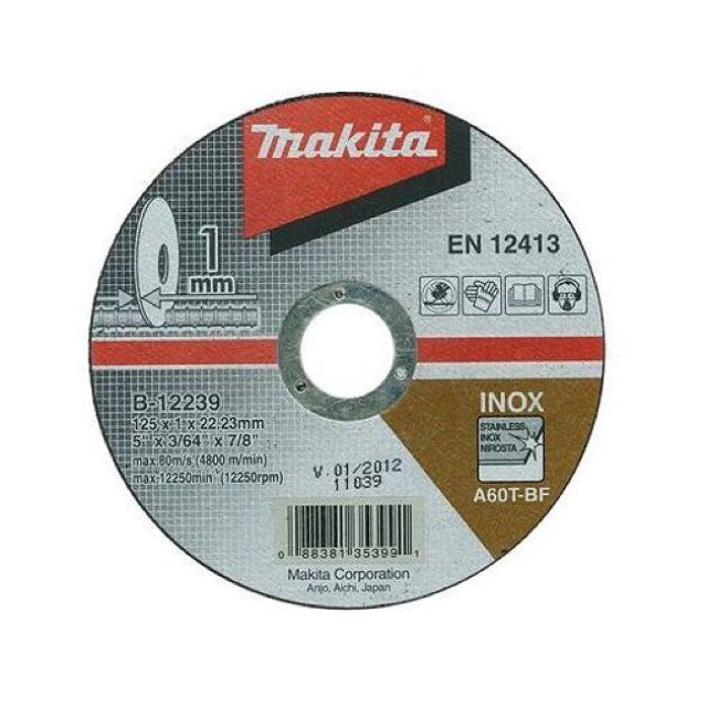 B-12239 Đá cắt mỏng 1mm 125mm Makita