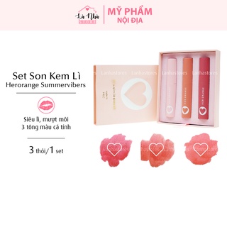 Set 3 son kem lì siêu đẹp Herorange summervibes