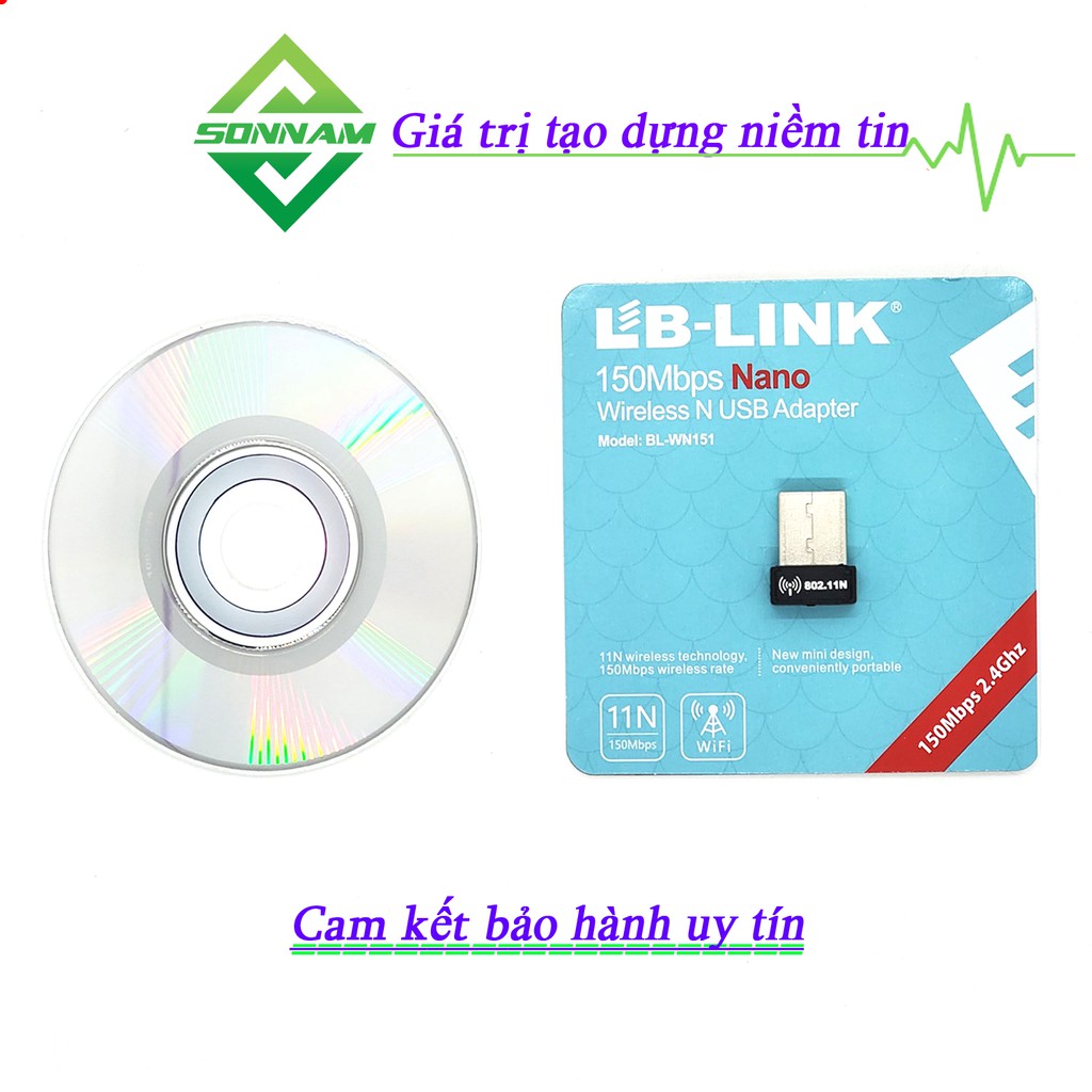 Bộ Thu Sóng Wifi Lb-Link Usb Nano Chính Hãng - Bảo Hành Đổi Mới