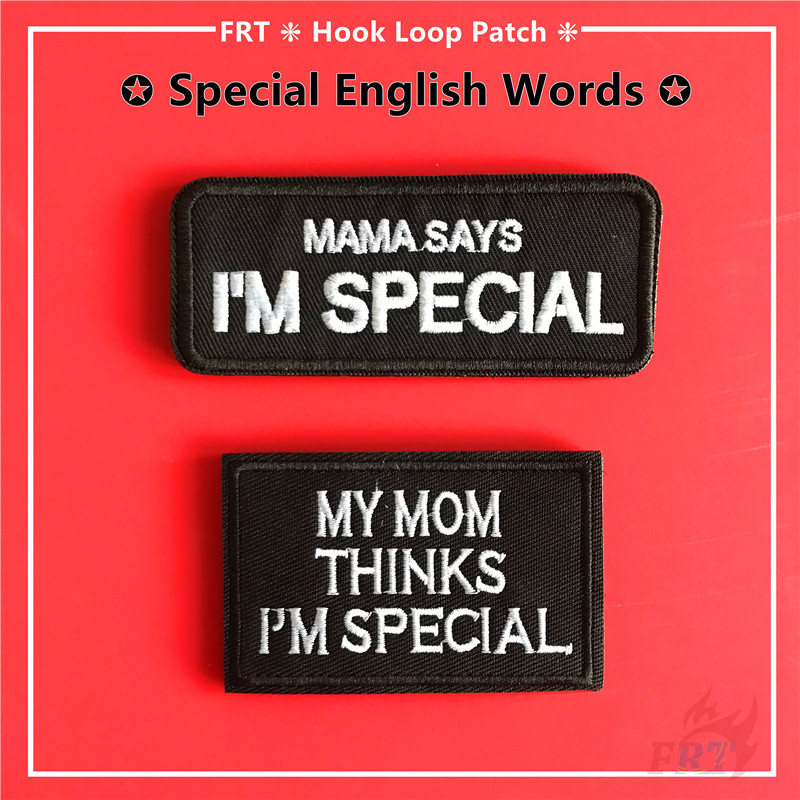 Set 1 / 2 Miếng Vá Quần Áo Thêu Chữ Tiếng Anh &quot;i 'm Special&quot;