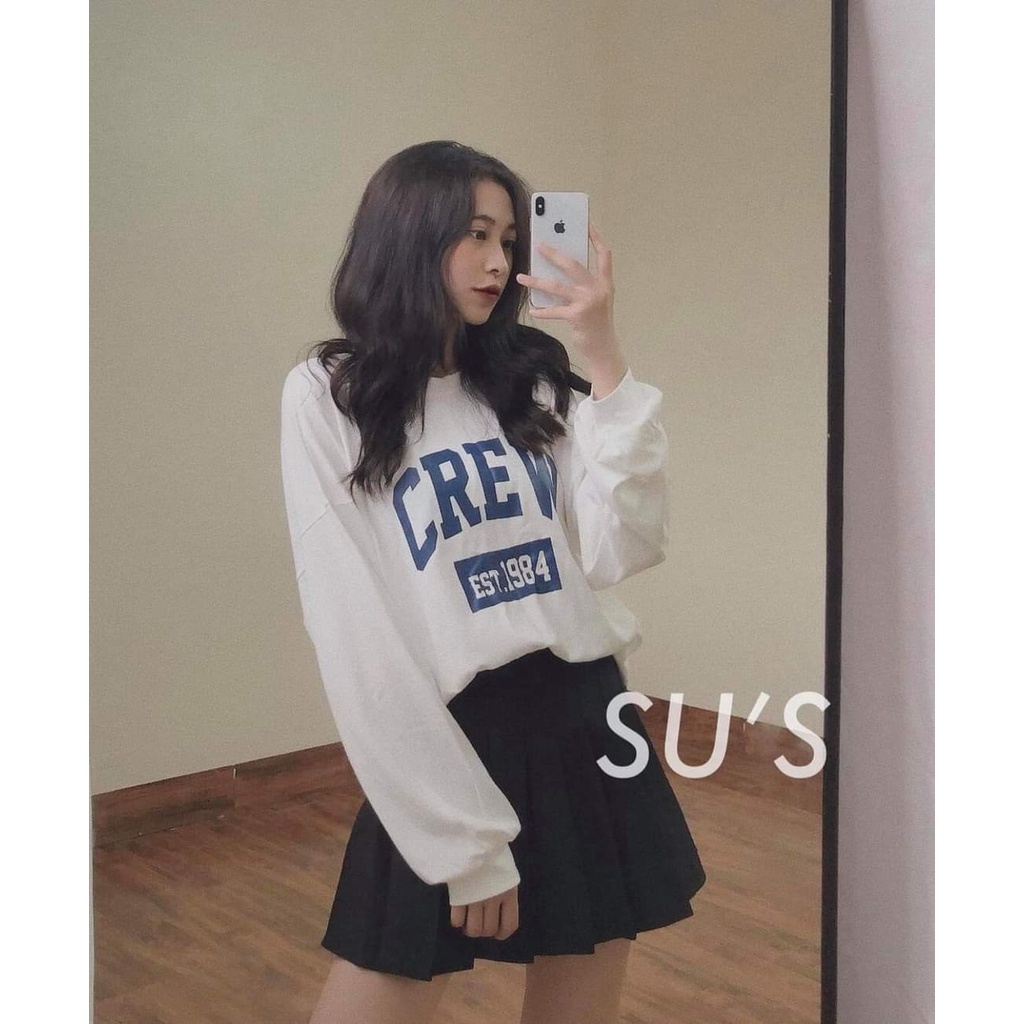 Áo thụng dài tay CREW dáng form rộng