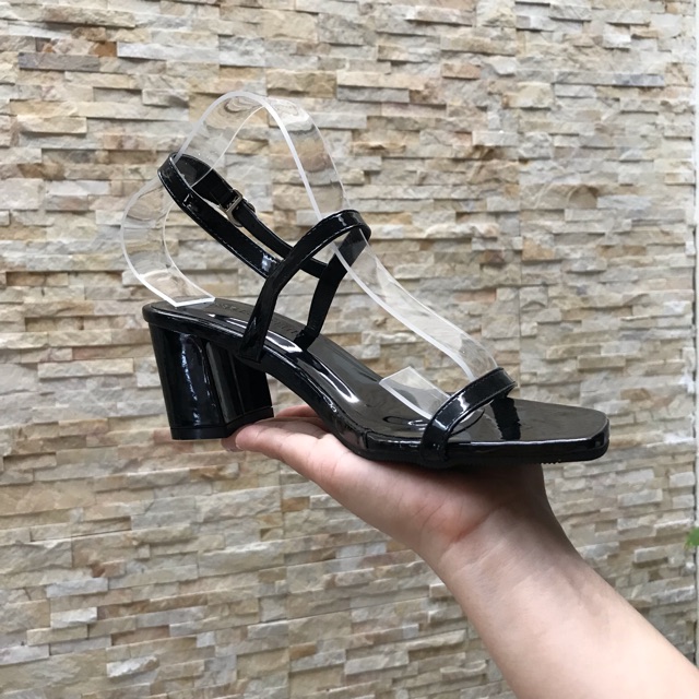 Giày sandal quai mảnh gót vuông 5cm