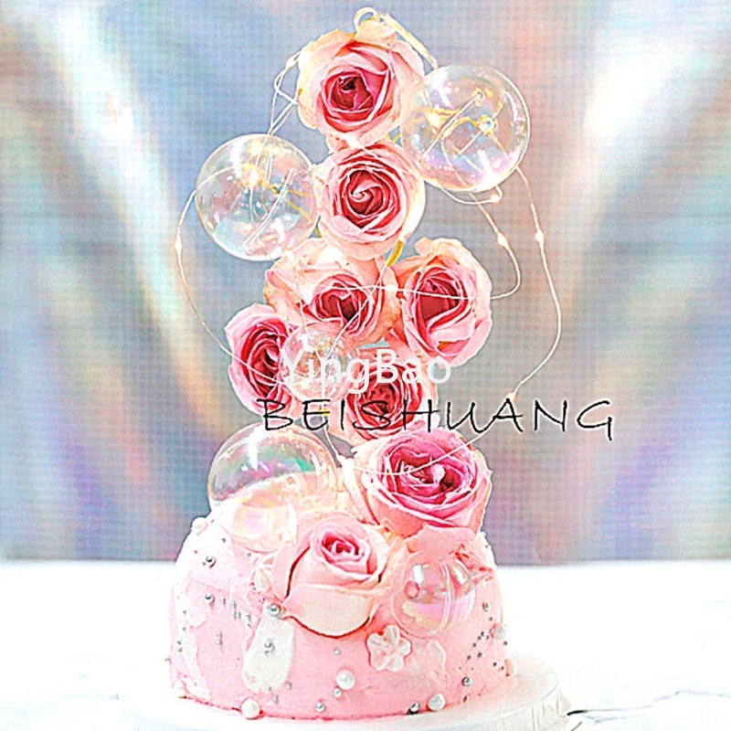 4 Chiếc Bóng Trong Suốt Trang Trí Bánh Kem