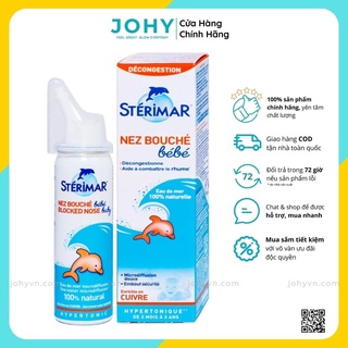 Dung Dịch Nước Biển Sâu Vệ Sinh Mũi Sterimar Baby Dành Cho Trẻ từ 0-3 tuổi (50ml) - JOHY