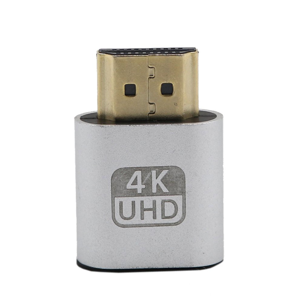 Đầu cắm cổng HDMI giả lập màn hình ảo 4K 3840x2160 60Hz chuyên dụng - Đầu chuyển đổi màn hình ảo DDC EDID 4K HDMI