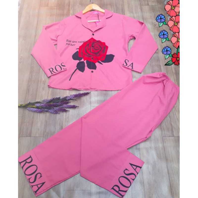 Bộ pirama lụa tay dài quần dài