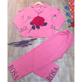 Bộ pirama lụa tay dài quần dài