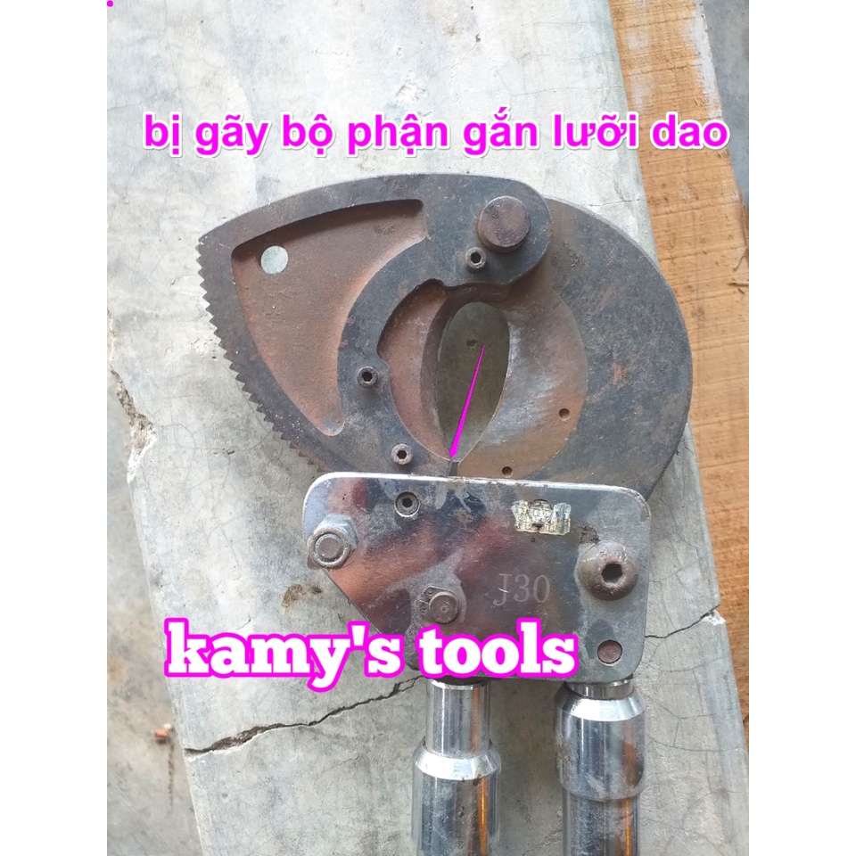 Kìm cắt cáp nhông J30 loại có đế thép đúc, cắt nhôm lõi thép acsr 620mm2, kéo cắt cáp