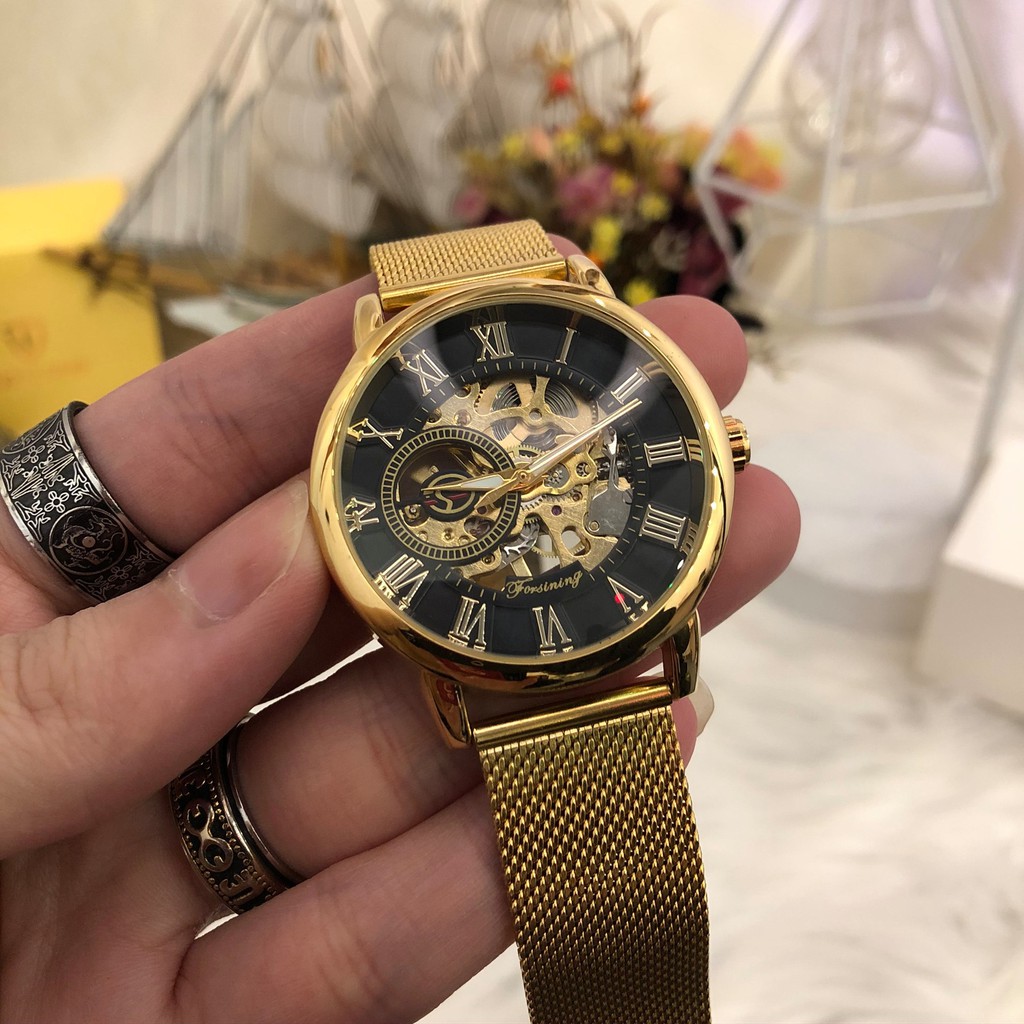 Đồng Hồ Cơ Nam Lộ Máy Chính Hãng Forsining Dây Thép Lưới Đẹp Thời Trang Cao Cấp Giá Rẻ | BigBuy360 - bigbuy360.vn