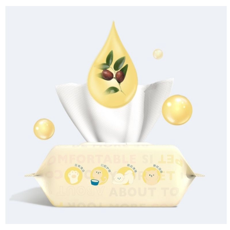 Khăn Giấy Ướt Cho Cún Mèo - Gói 80 Tờ