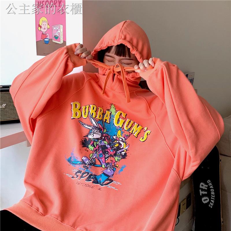 Áo Hoodie Vải Cotton Mỏng In Hoạt Hình Thời Trang Mùa Thu 2020 Cho Nữ