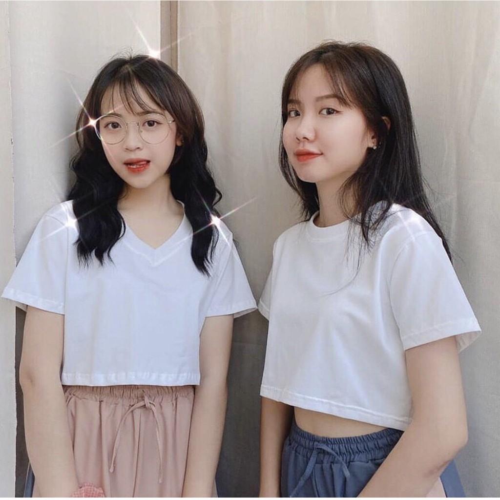 Áo Croptop CỔ TIM TRƠN 01 Ulzzang Nữ 1hitshop