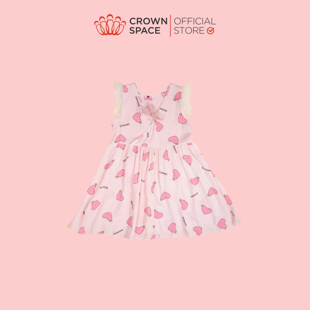 Váy Hồng Trái Tim Cho Bé Gái Chính Hãng Crown UK CKGS2811208.P Size 4 - 8