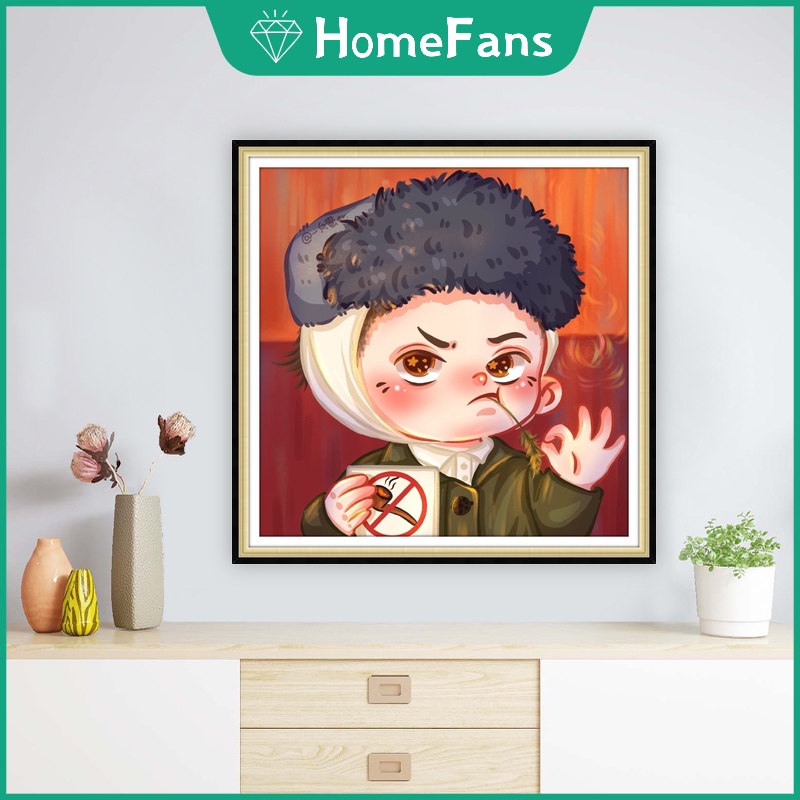 Bộ Tranh Đính Đá 5D Tự Làm 30x30cm / 40x40cm / 50x50cm Hình Tranh Van Gogh Trang Trí Nhà Cửa