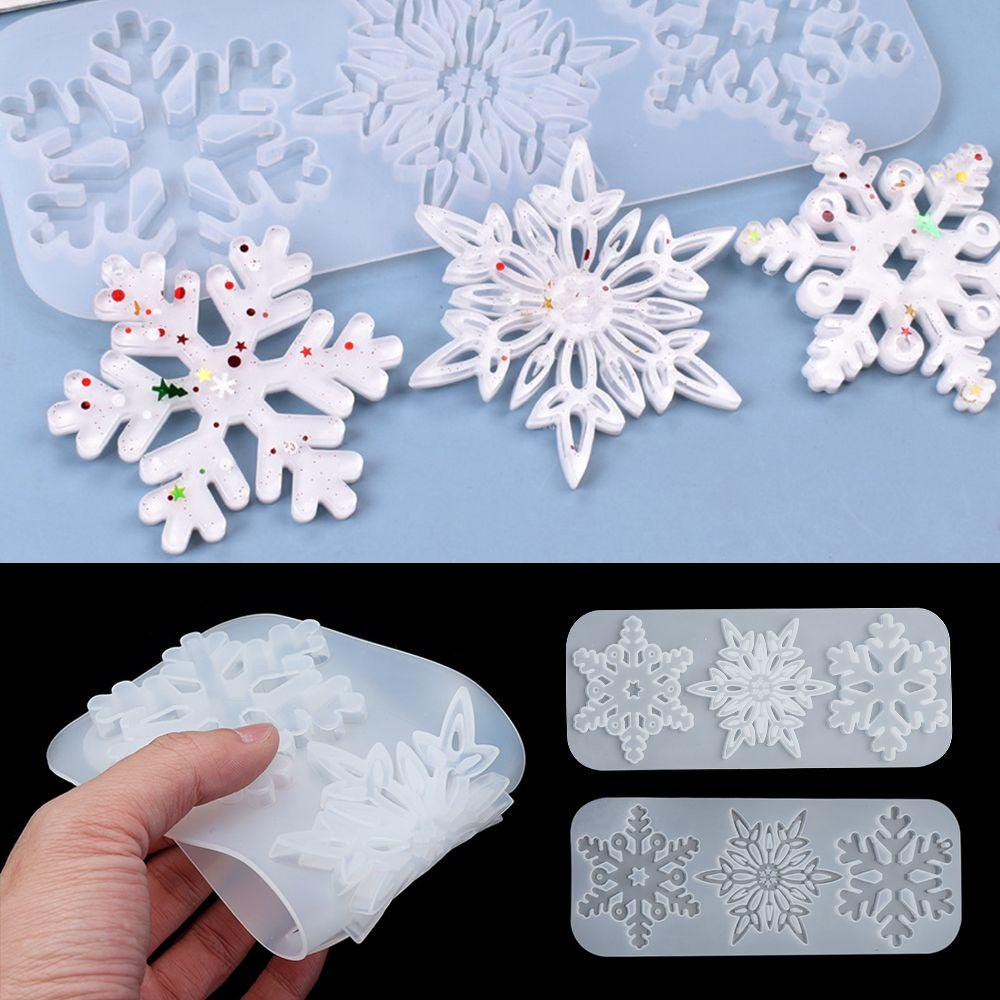 Khuôn Silicone Làm Trang Sức Hình Bông Tuyết Giáng Sinh LAYOR1
